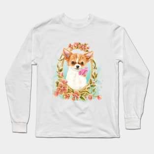 Cihuahua watercolor Long Sleeve T-Shirt